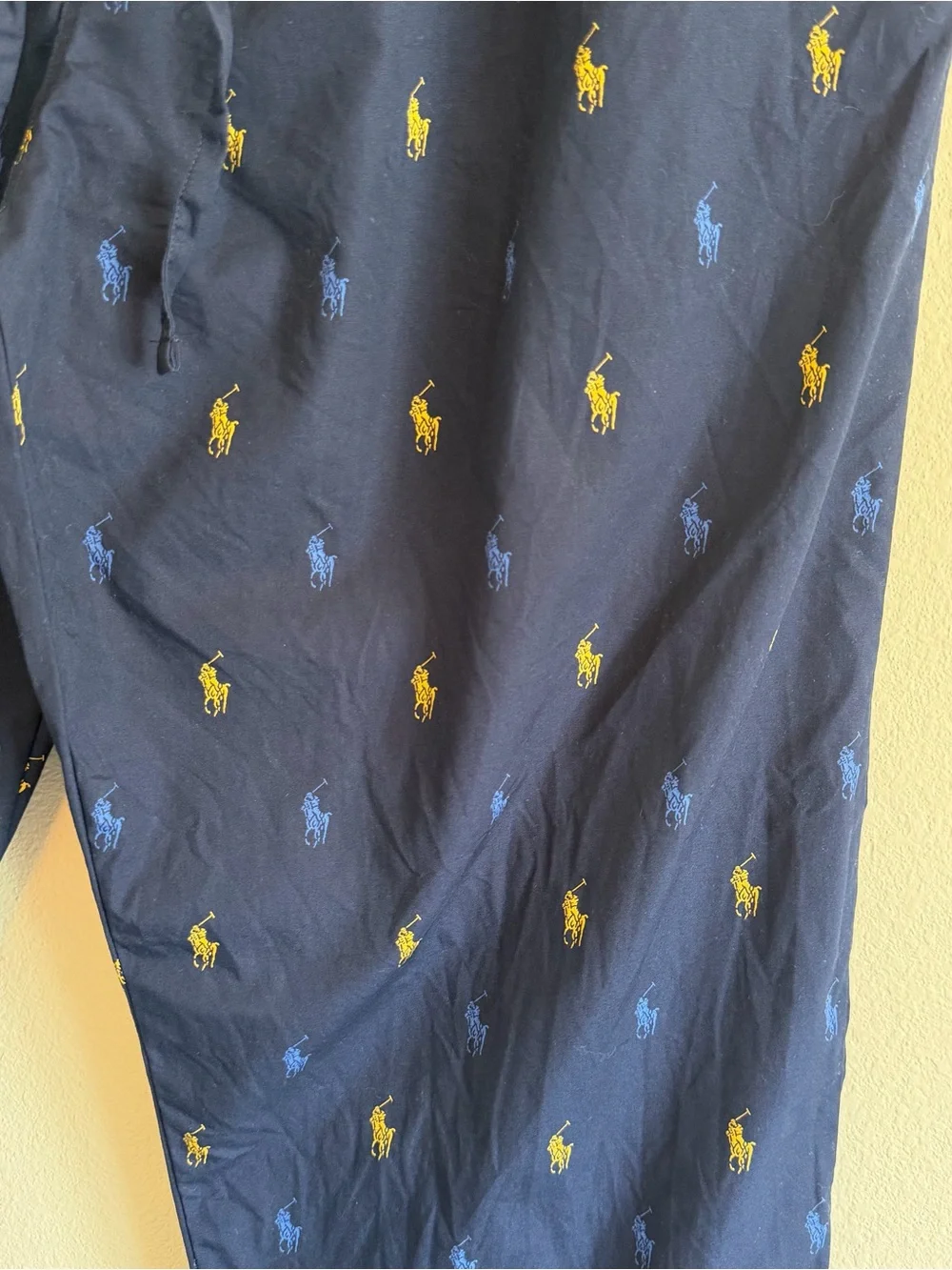Polo by Ralph Lauren Navy Logo-Embroidered Men's Sleep Pants Navy size large